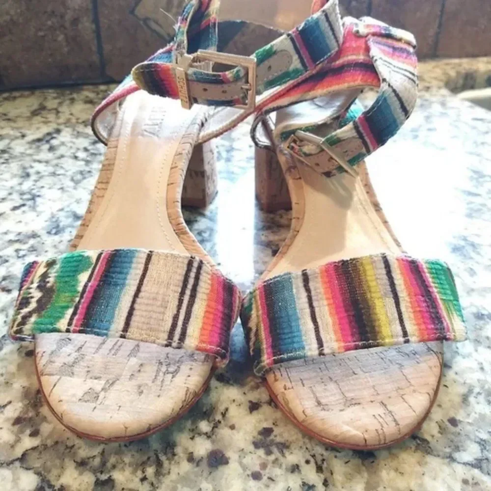 Schutz Rainbow Block Heel